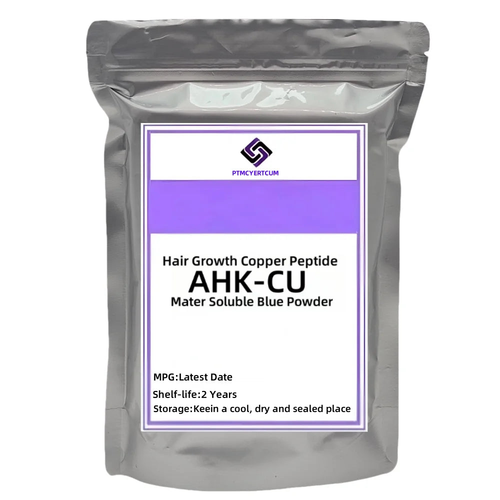 Customized AHK-CU Aluminum Foil Bag for Hair Growth Copper Peptides Powder Inner Pack Double Deck Plastic Bag for Global